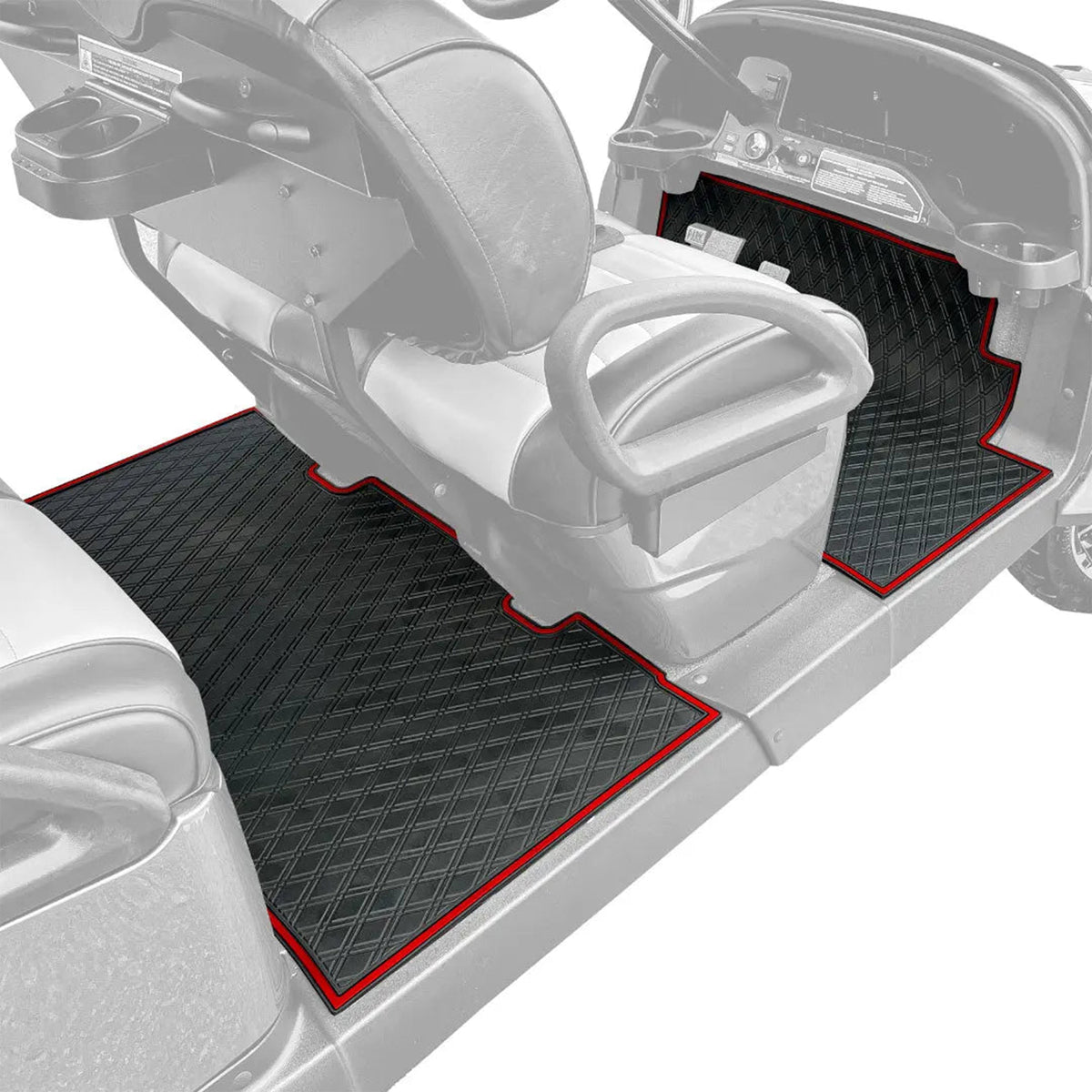 Xtreme Mats Club Car Onward Floor Mat | Full Coverage Black & Red | 2004-Up