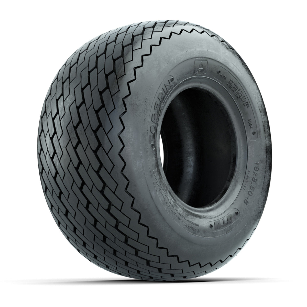TIRE, 18X8.5-8 4PR TOPSPIN SAWTOOTH, DOT