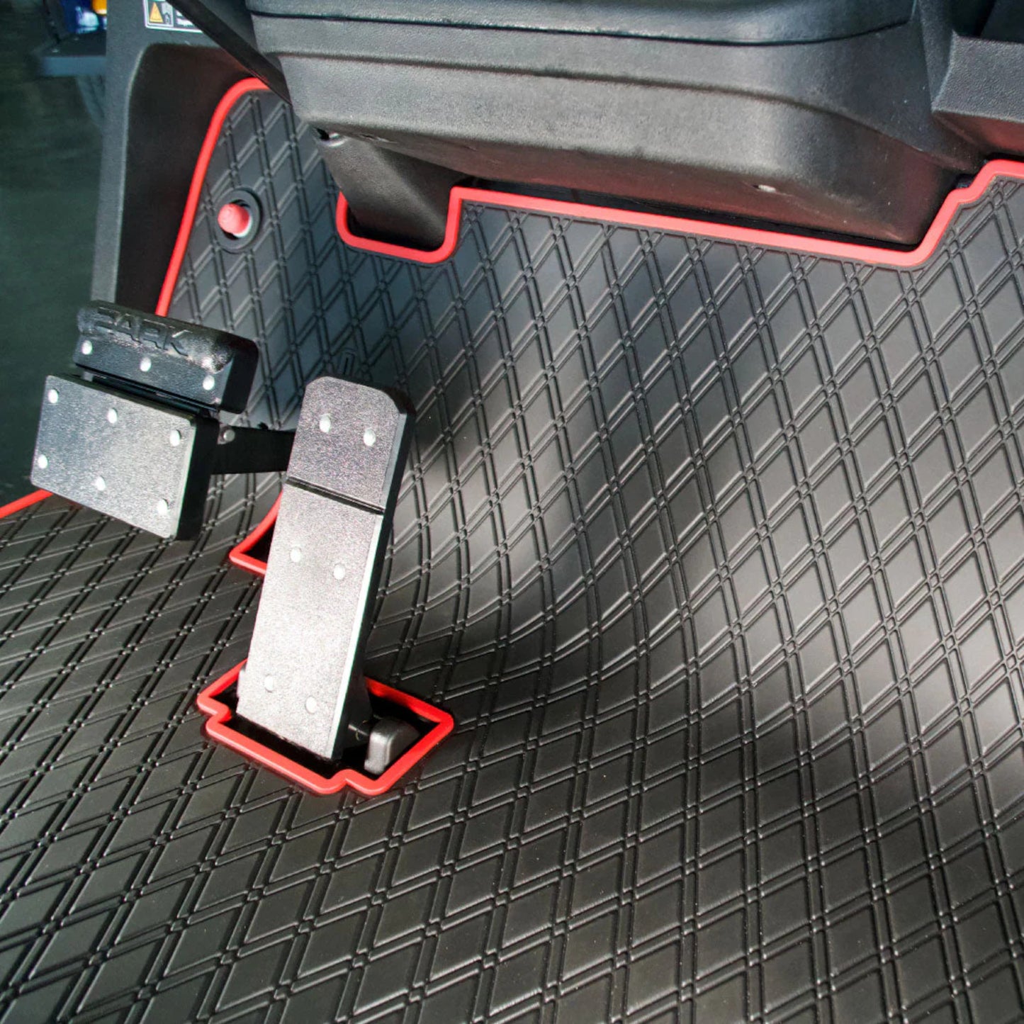Xtreme Floor Mats for EZGO TXT / Workhorse / Express S4 / Valor / Cushman / Navitas (TXT Frame) | Black/Red