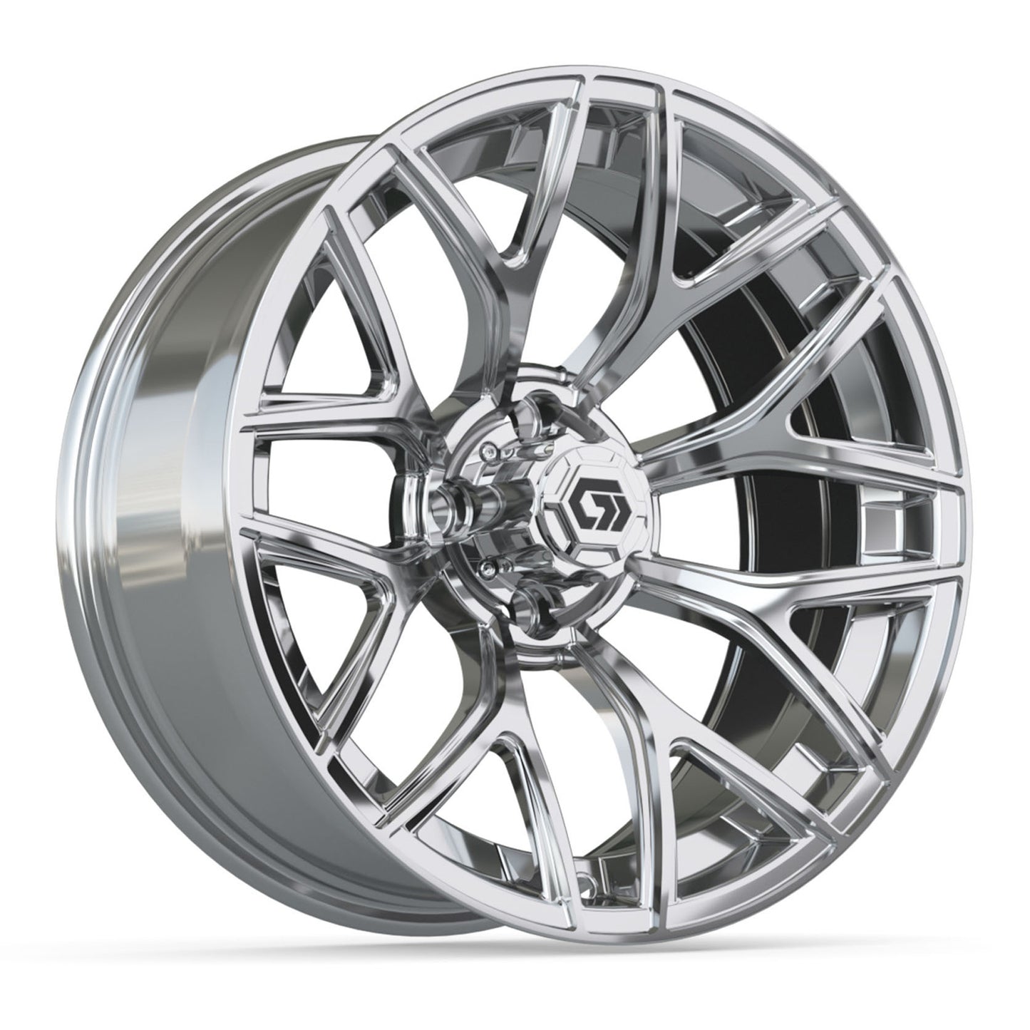 GTW Monaco Chrome 16" Golf Cart Wheel