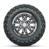 Set of (4) 12 in GTW® Stellar Chrome Wheels with 23x10.5-12 Predator All-Terrain Tires
