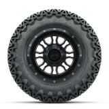 Set of (4) 12 in GTW® Volt Machined & Black Wheels with 23x10.5-12 Predator All-Terrain Tires