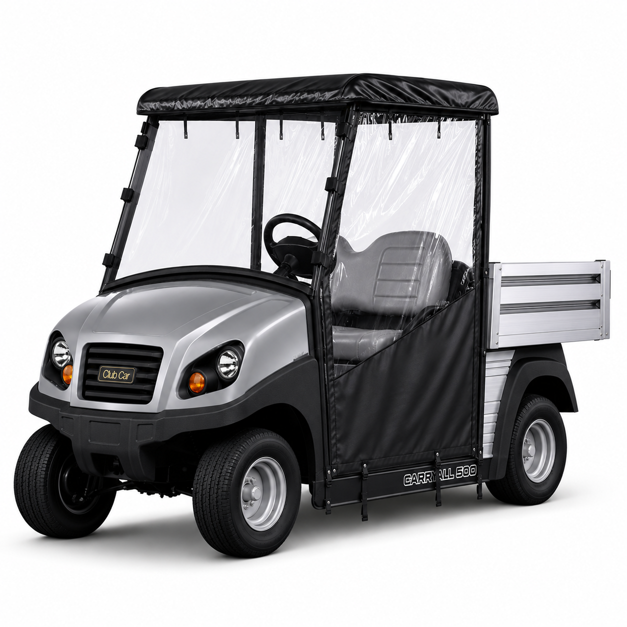 RedDot 3-Sided Over-The-Top Enclosure – Club Car Carryall 500 (2014-Up) | Black Vinyl