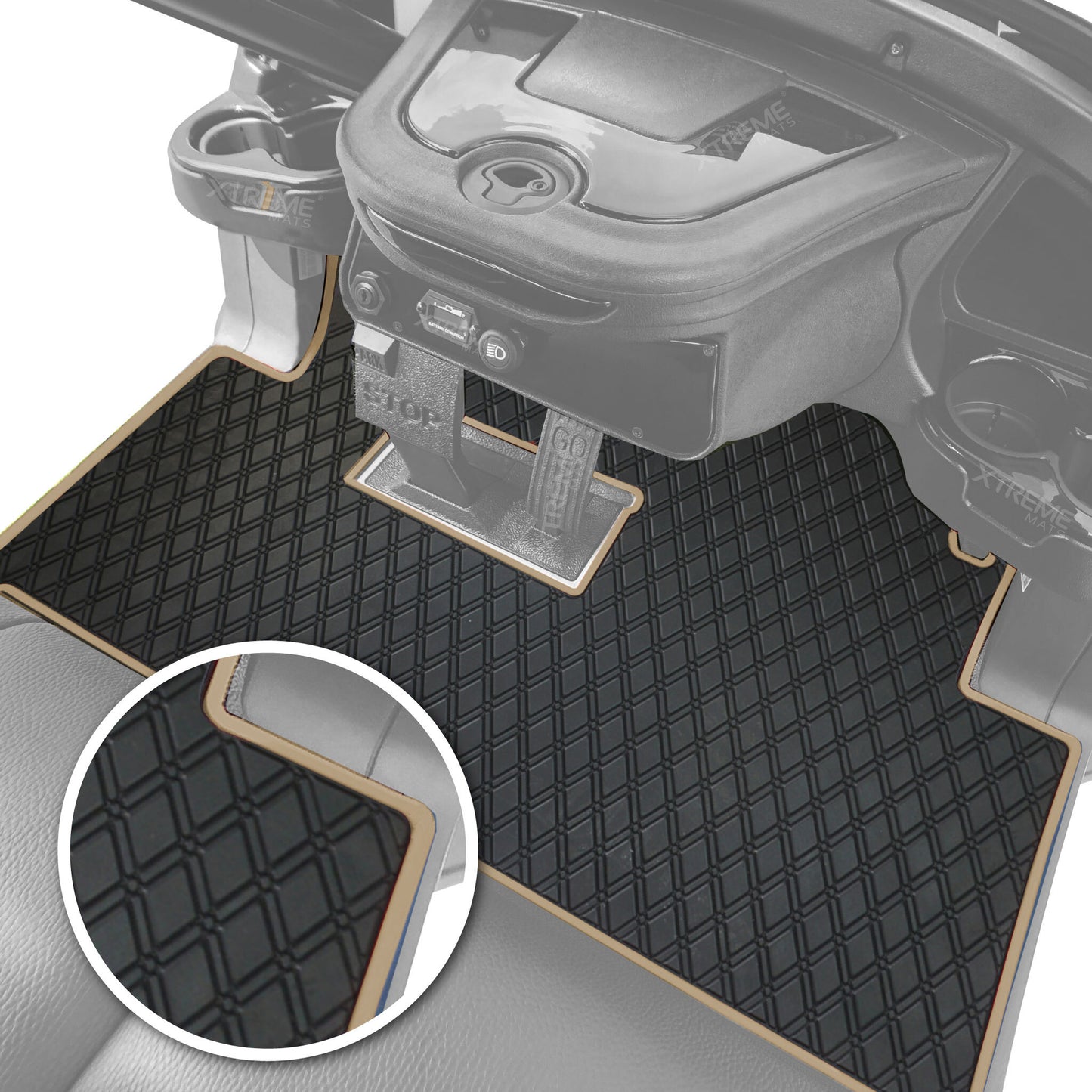Xtreme Mats Club Car Precedent & Onward Floor Mat | Full Coverage Black & White | 2004-2025