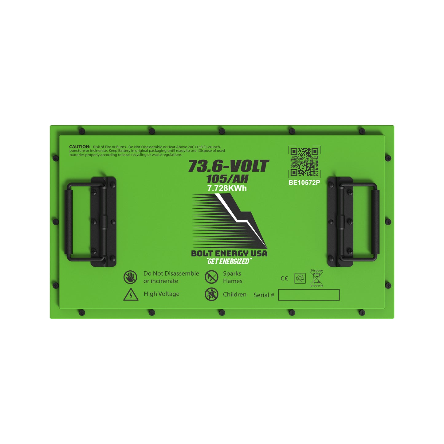 Bolt Energy 74V 105Ah Lithium Battery Pro Kit for Advanced EV Advent – 12-Year Warranty