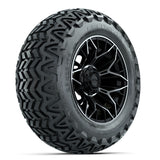 Set of (4) 14 in GTW® Stellar Machined & Black Wheels with 23x10-14 Predator All-Terrain Tires