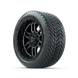 Set of (4) 14 in GTW® Helix Machined & Black Wheels with 225/30-14 Mamba Street Tire