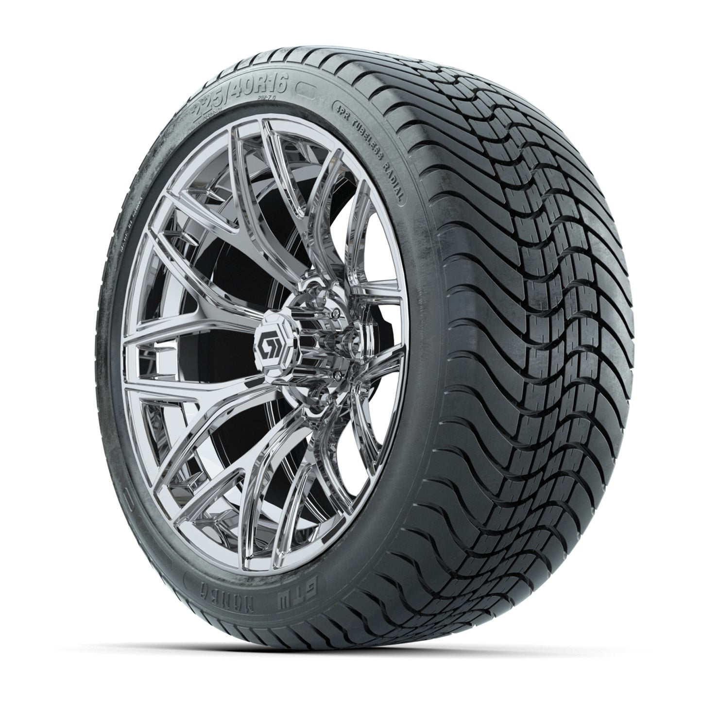 GTW® Monaco Chrome 16" Wheels with 225/40-R16 Mamba Street Tires - Full Set