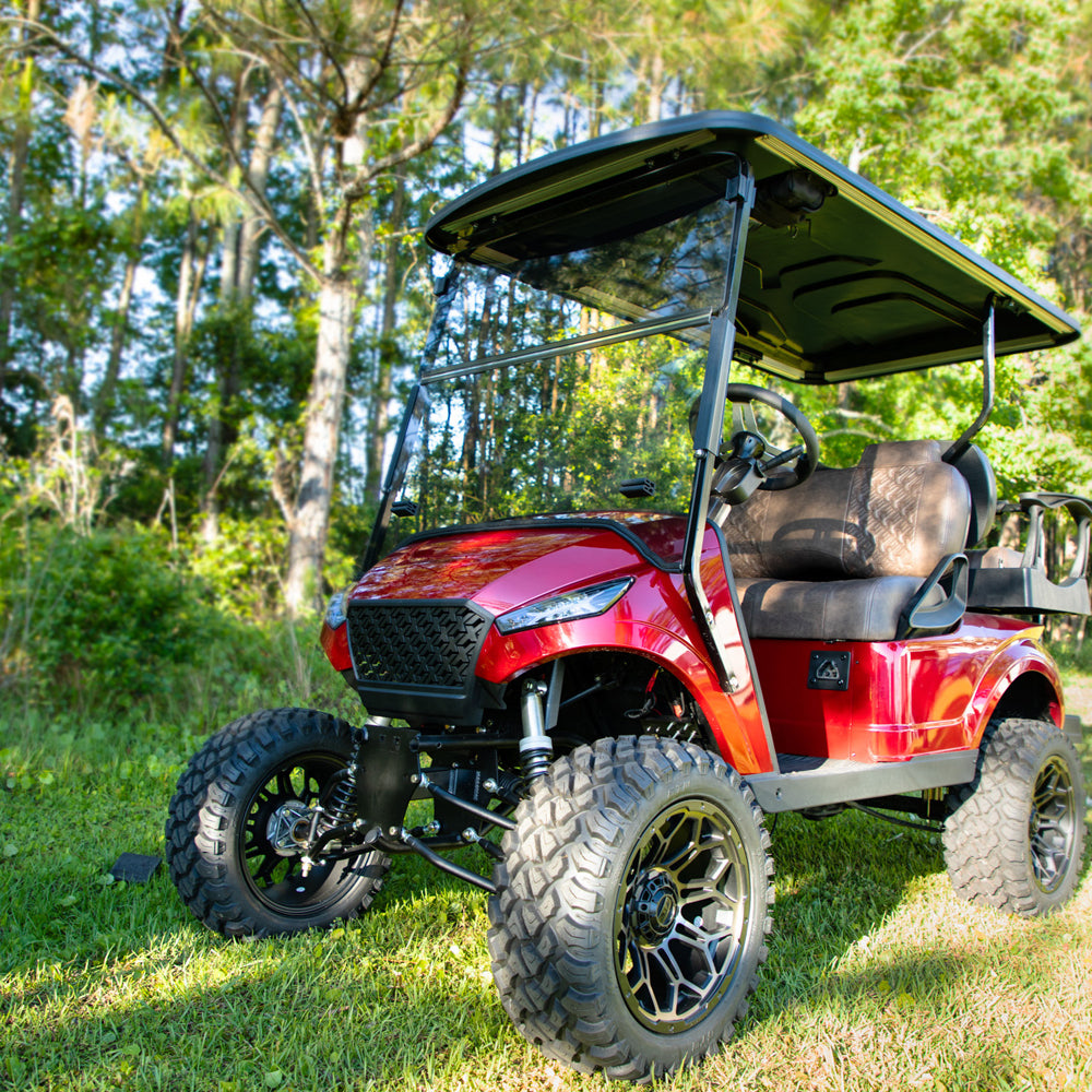 EZGO TXT MadJax Storm Body Kit Clear Folding Windshield | 1/4" Acrylic | 1" Strut | Made in USA