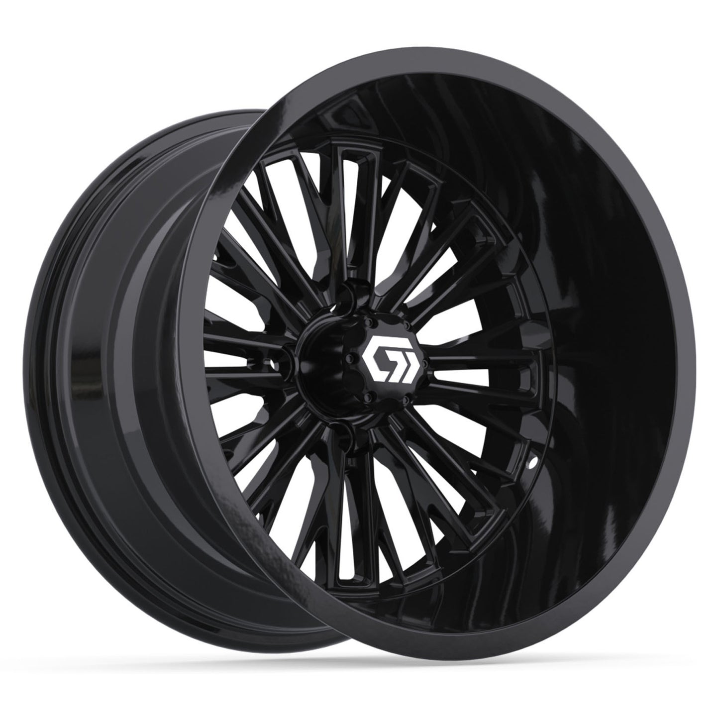 GTW Viper Gloss Black 15" Golf Cart Wheel