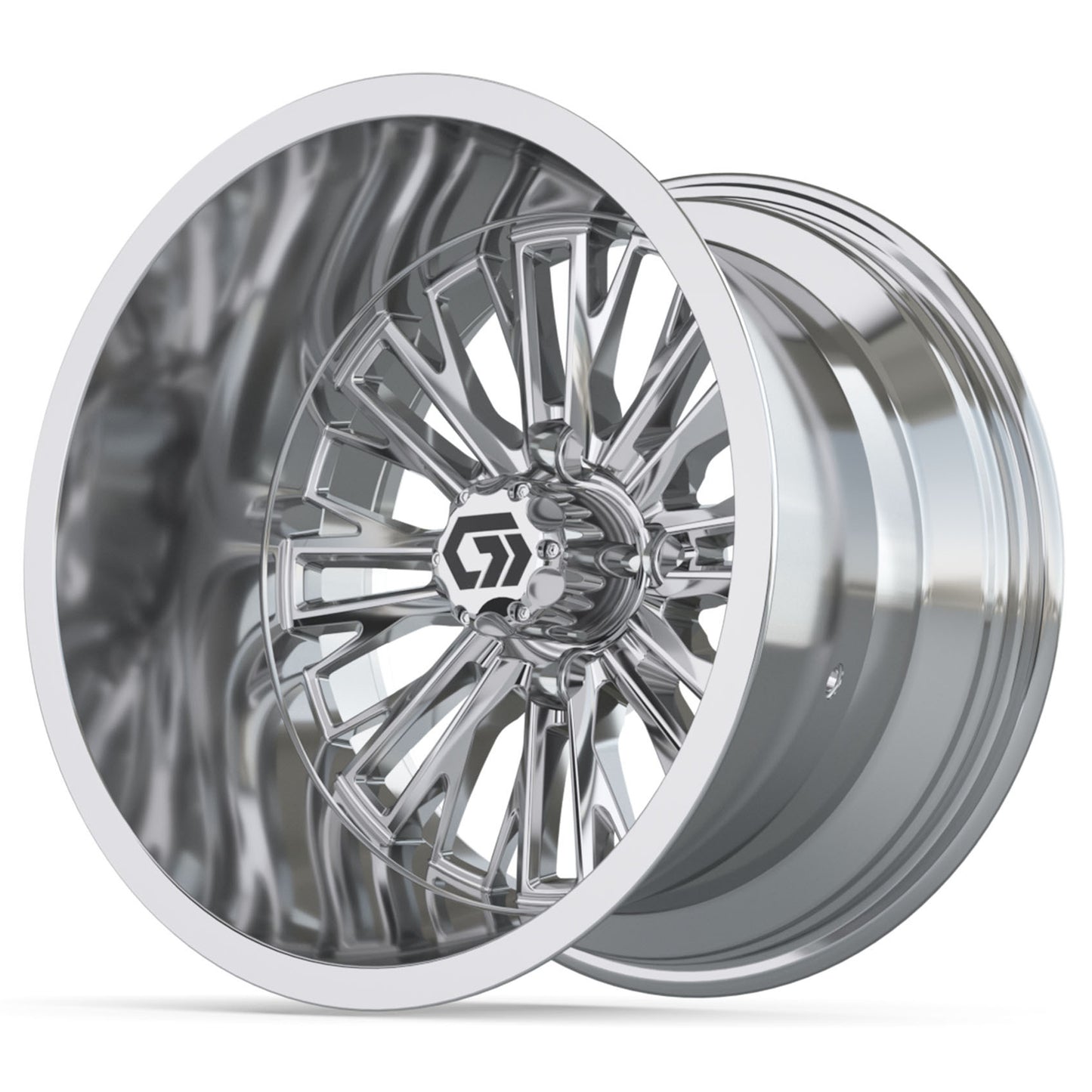 GTW® Viper Chrome 14" Golf Cart Wheel - Single | Deep Dish