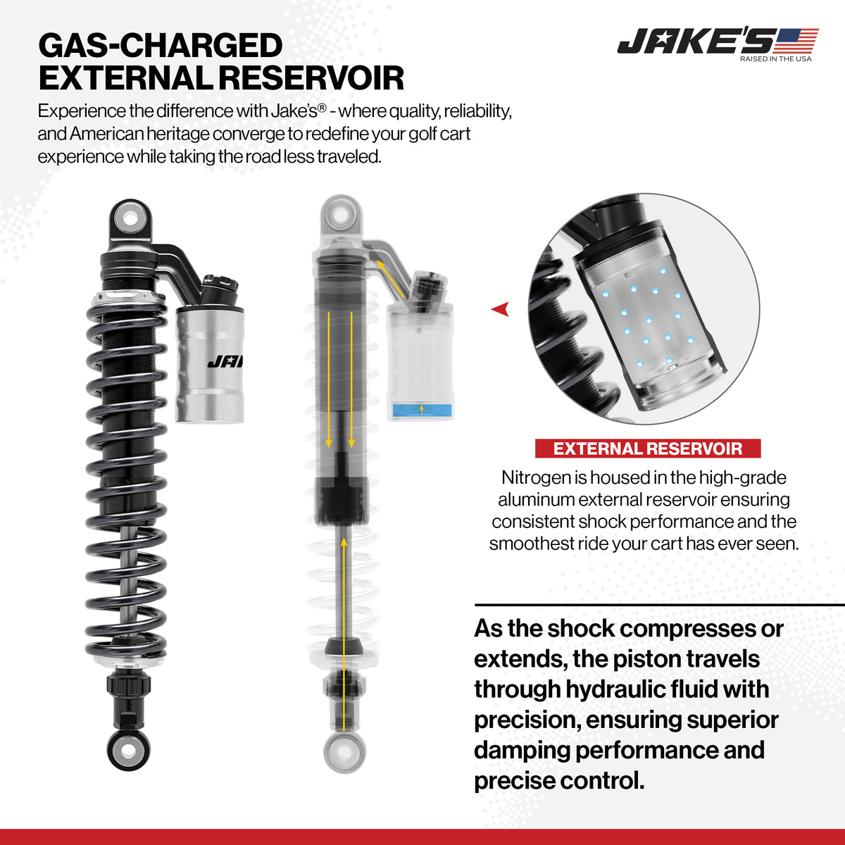Jake's Long Travel Lift Kit | Yamaha Drive2 Electric (2017-Up) w/ External Reservoir Shocks