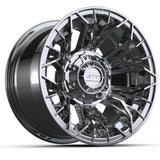 Set of 4 GTW 15" Stellar ALL CHROME Golf Cart Wheels on 23" Nomad A/T Tires