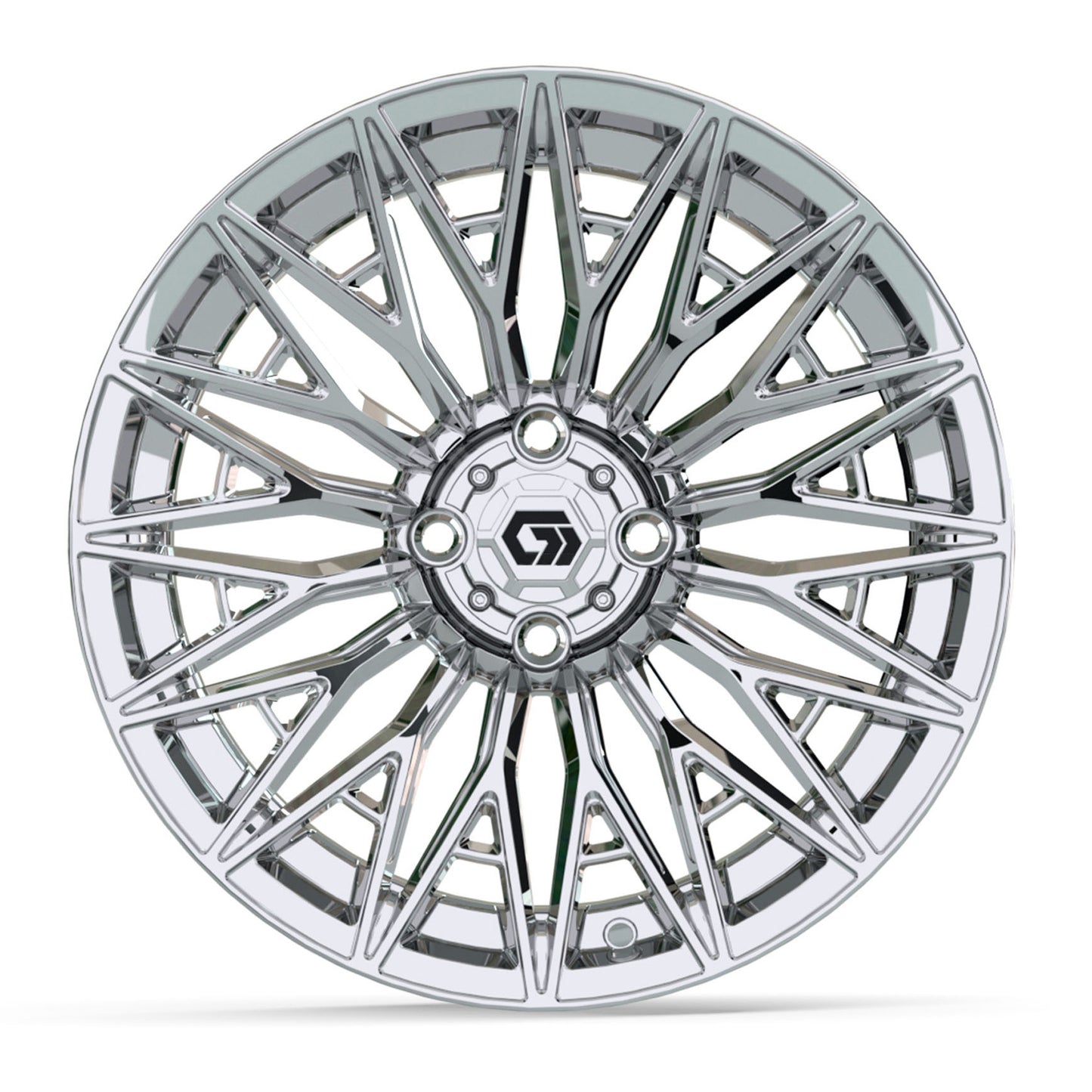 GTW® Blur Chrome 16" Golf Cart Wheel - Single