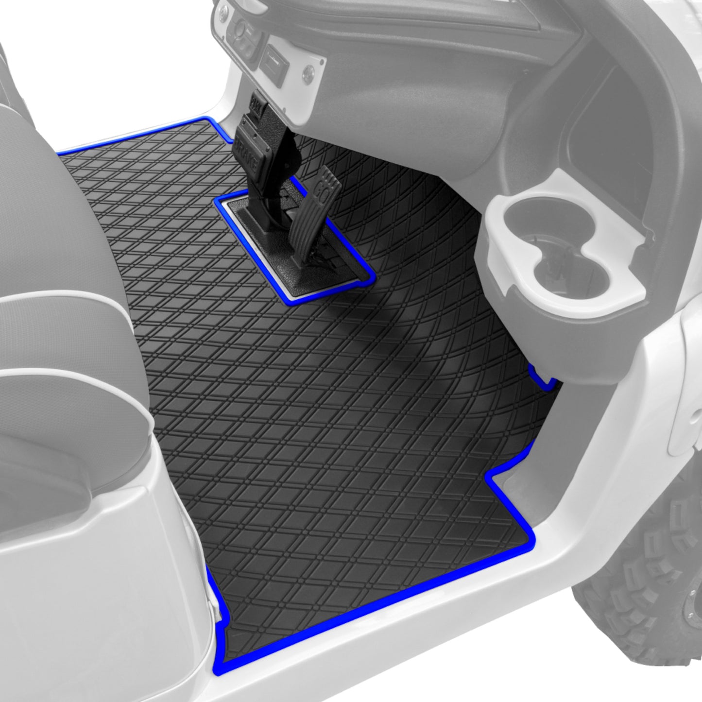 Club Car Precedent Floor Mat - Xtreme Full Coverage | Black/Blue Onward Tempo Villager