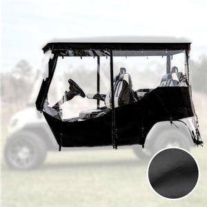 RedDot® 3-Sided Track Style Black Enclosure & Valance for EZGO RXV with 116" Factory Top (Years 2023-Up)