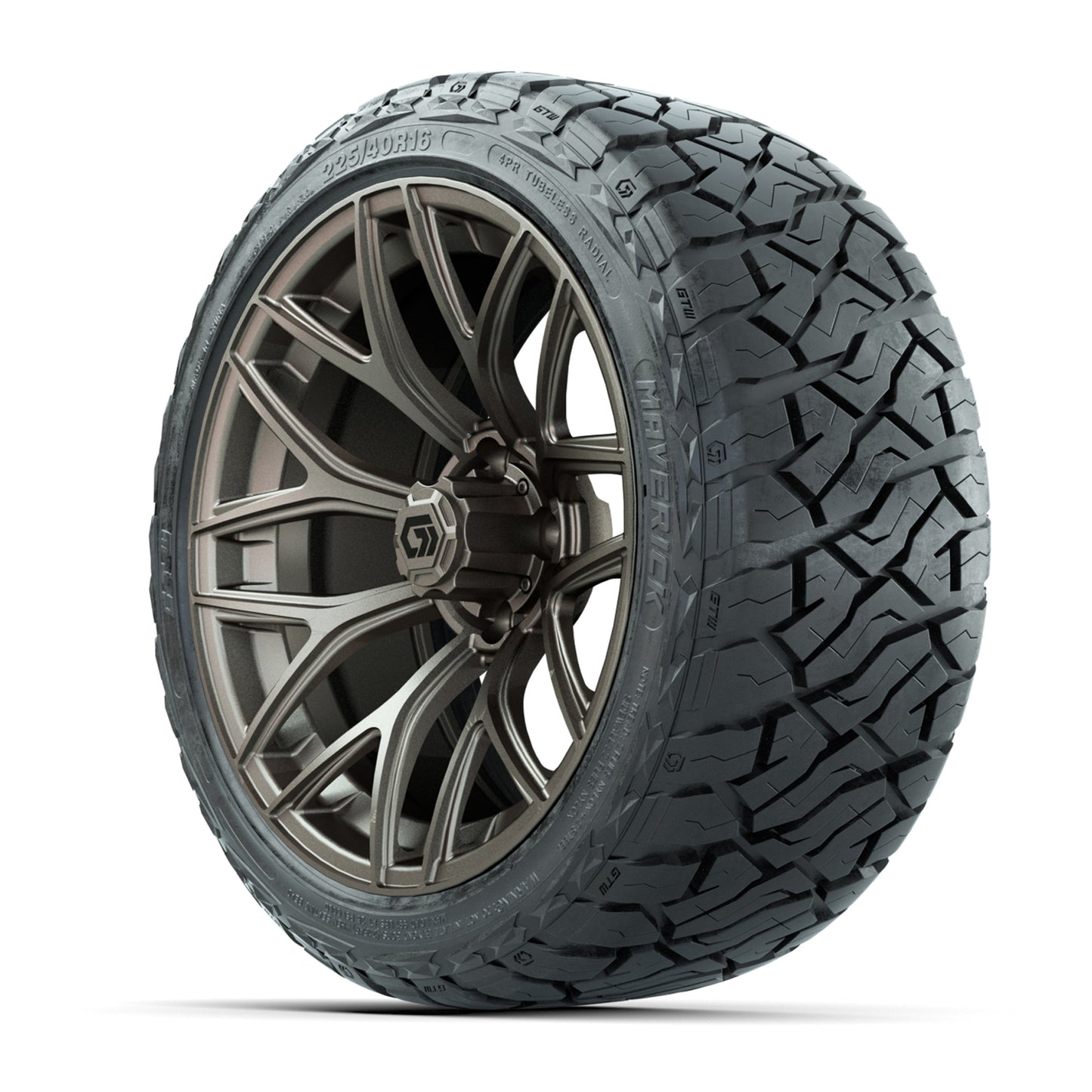 GTW® Monaco Matte Bronze 16" Wheels with 225/40-R16 Maverick A/T Tires - Full Set