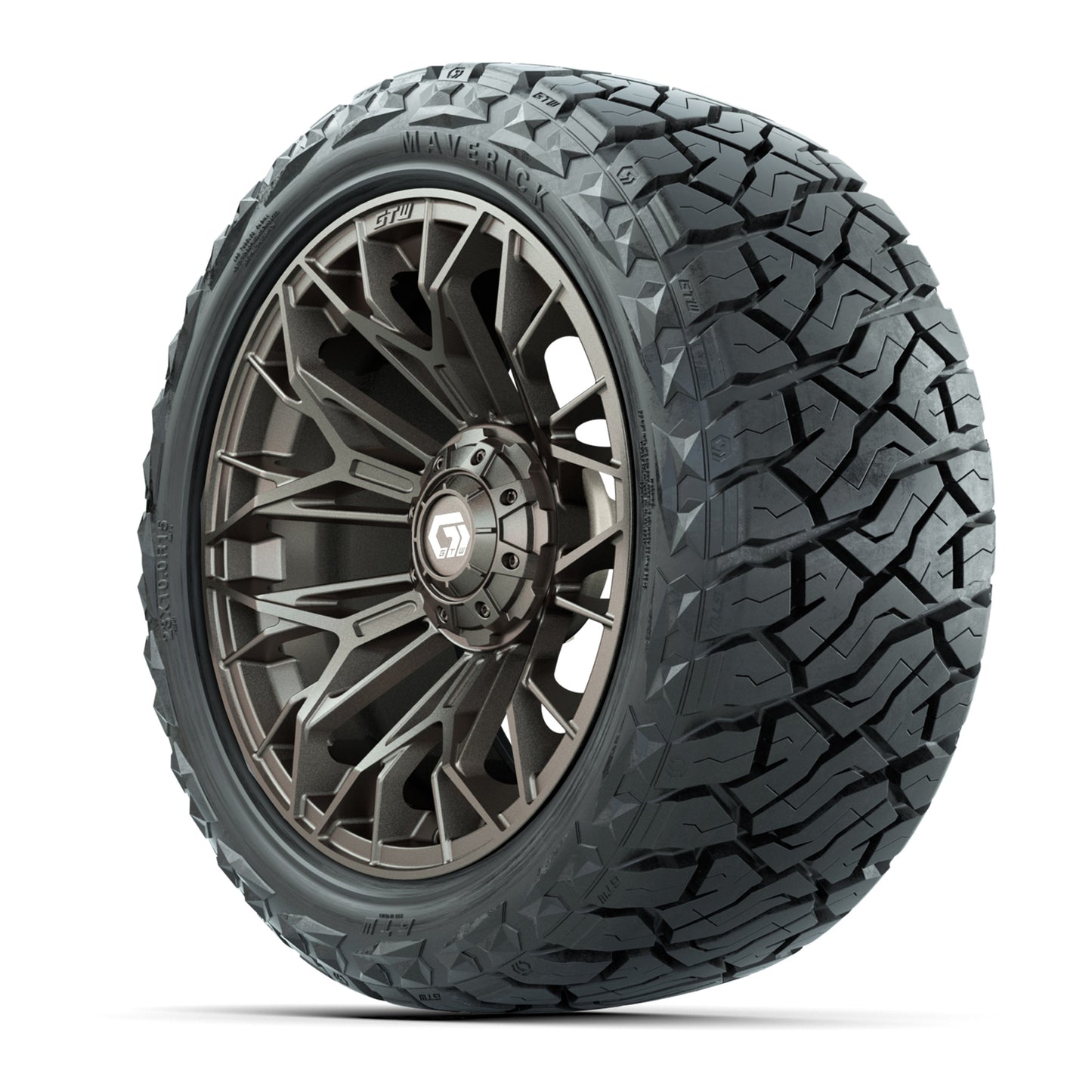 GTW Stellar Matte Bronze 15" Wheels & 23x10.00-R15 Maverick All-Terrain Tires – Set of 4