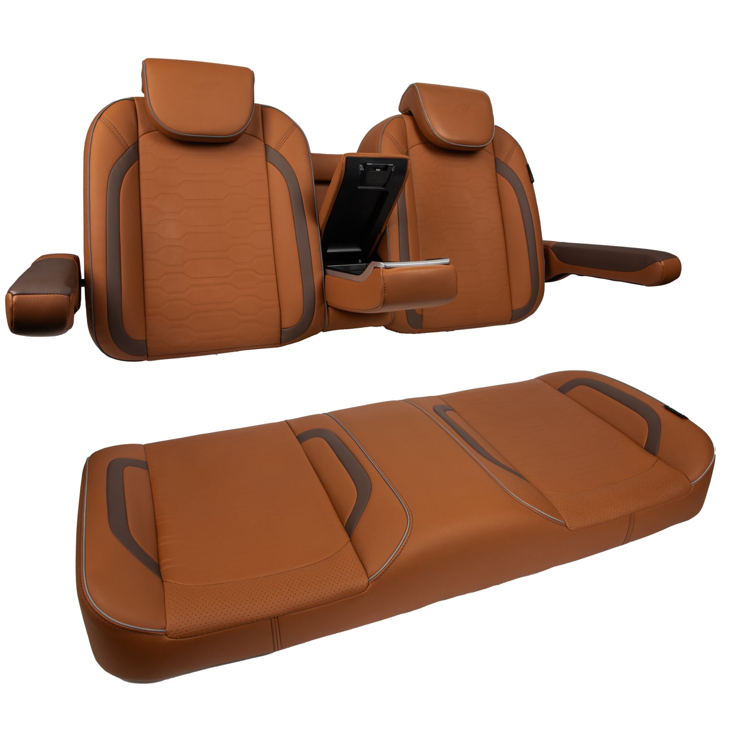 MadJax Caramel Commander Front Seat Cushions | EZGO TXT & MadJax XSeries Golf Carts