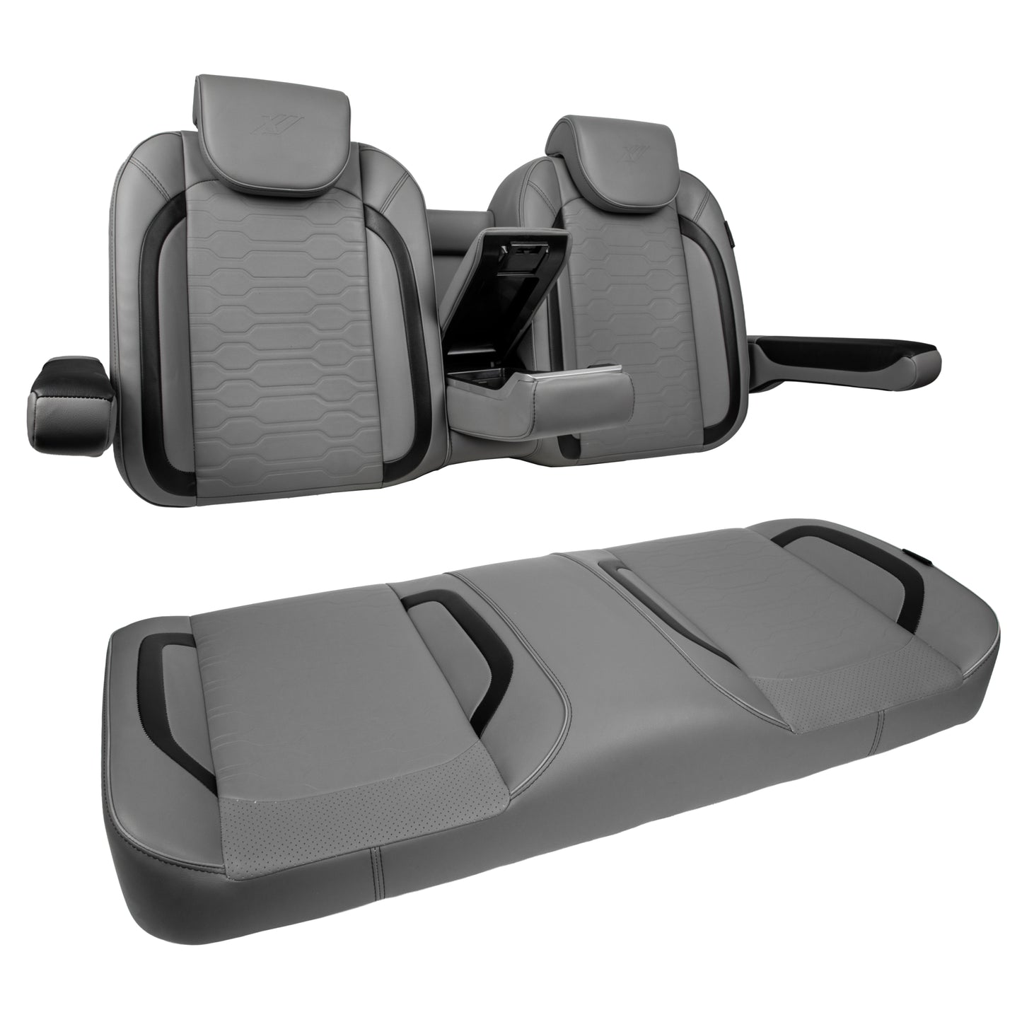 MadJax Smoke Commander Front Seat Cushions | Club Car Precedent, Tempo & Onward