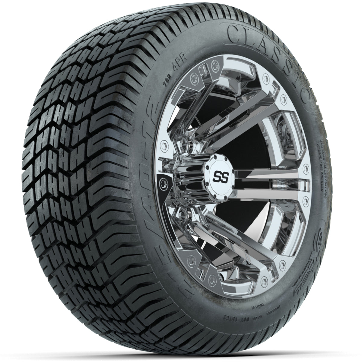 Set of (4) 12" GTW Specter Wheels with 215/40-12 Excel Classic Street Tires