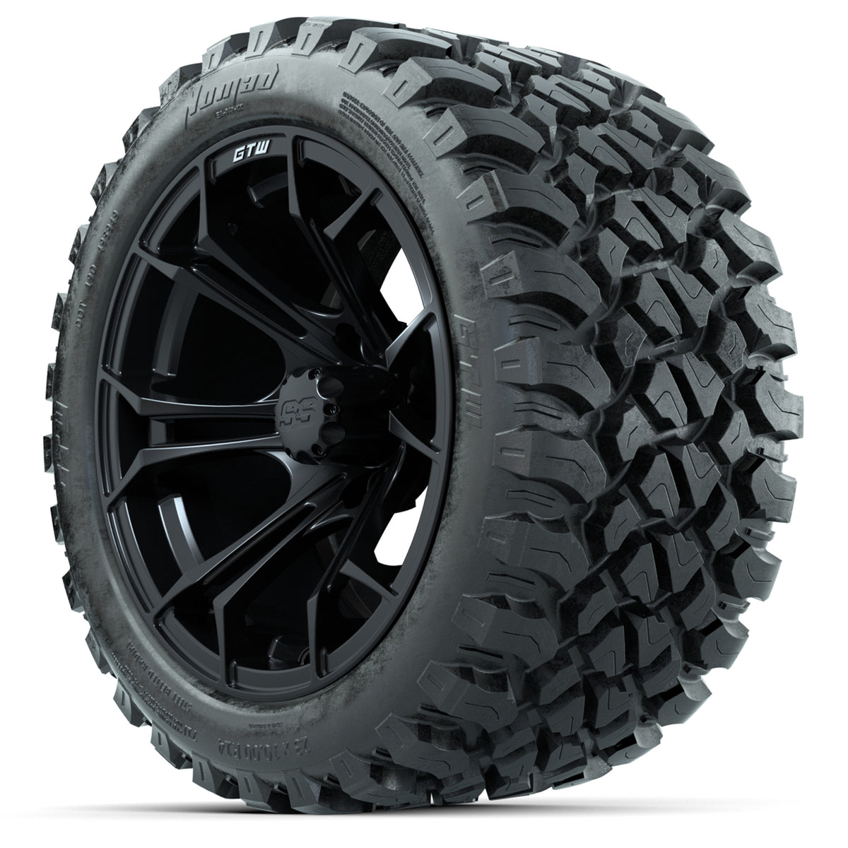GTW Spyder Matte Black 14 in Wheels with 23x10-14 GTW Nomad All-Terrain Tires Full Set