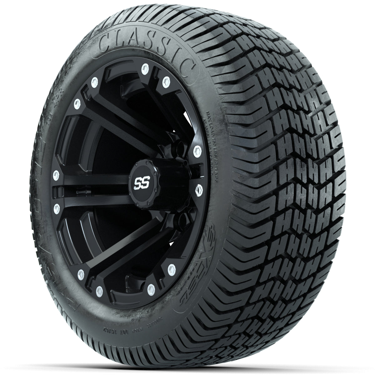 Set of (4) 12" GTW Specter Wheels with 215/40-12 Excel Classic Street Tires