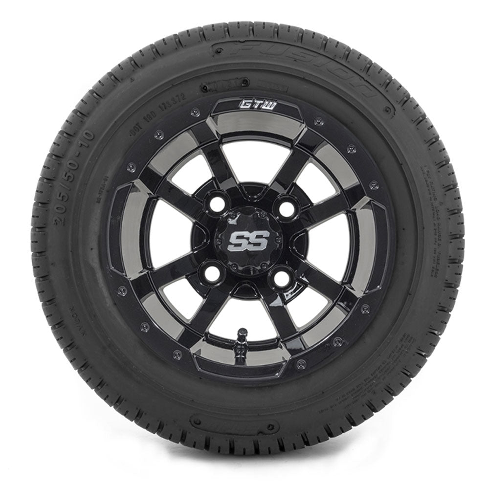 Set of 4 GTW Storm Trooper Wheels 205 50 10 Fusion Street Tires