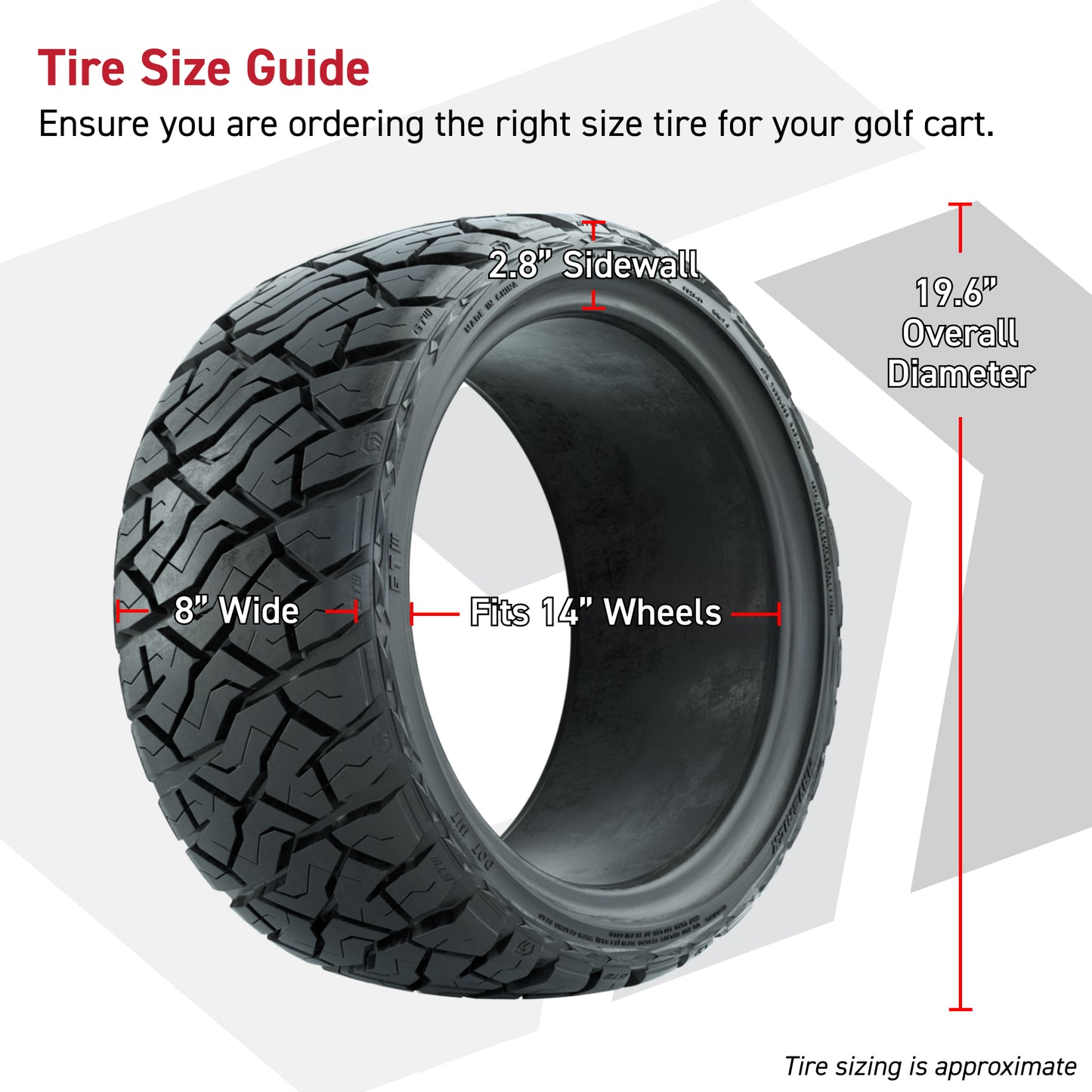 GTW Barricade Satin Bronze 14 in Wheels with 205/35-R14 Maverick Low-Profile All-Terrain Tires – Full Set
