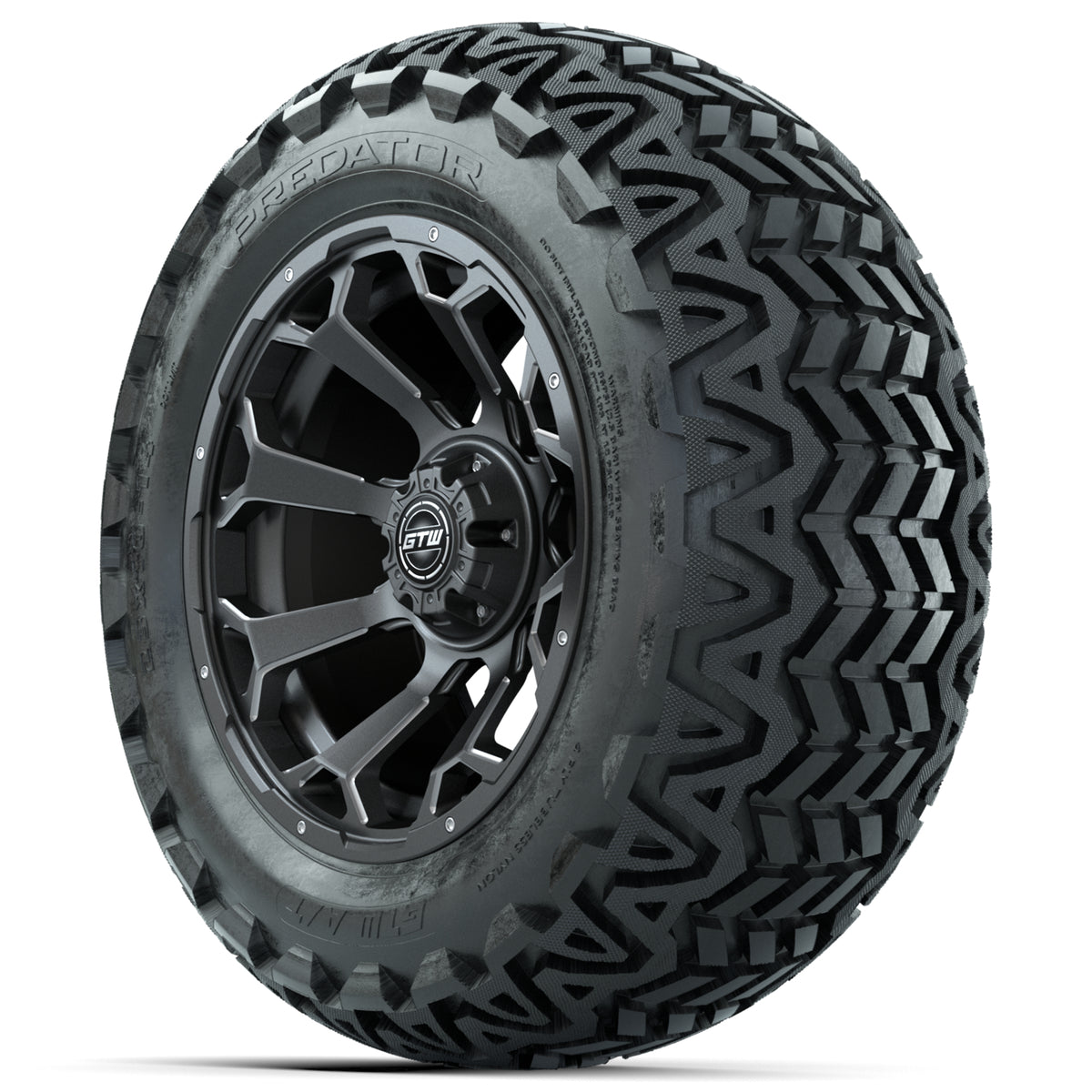 Set of (4) 14" GTW Raven Wheels with 23x10-14 GTW Predator All-Terrain Tires