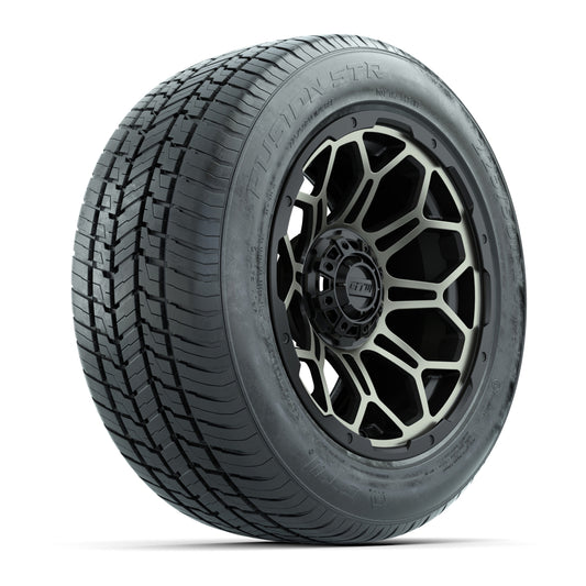 GTW® Bravo Matte Bronze 14" Wheels with 255/50-R14 Fusion STR DOT Approved Street Tires - Full Set
