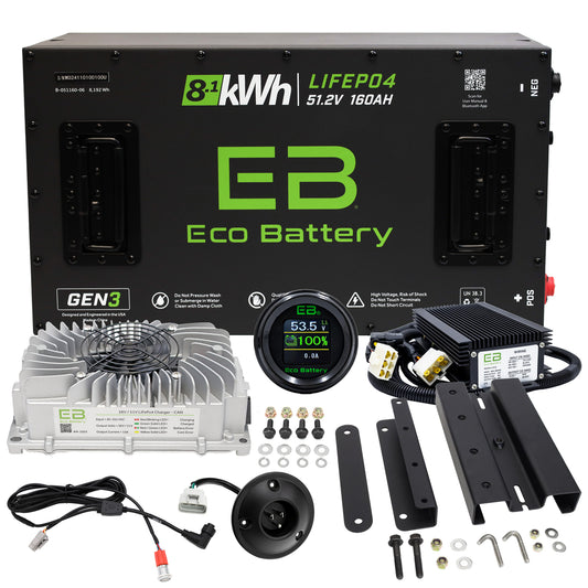 Yamaha G29/Drive 2007-2010 Eco Lithium 51.2V 160Ah GEN3 Battery Bundle 10 year warranty