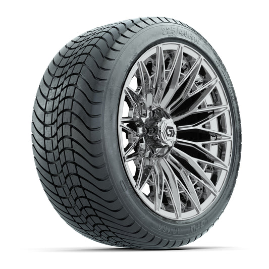 GTW® Blur Chrome 16" Wheels with 225/40-R16 Mamba Street Tires - Full Set