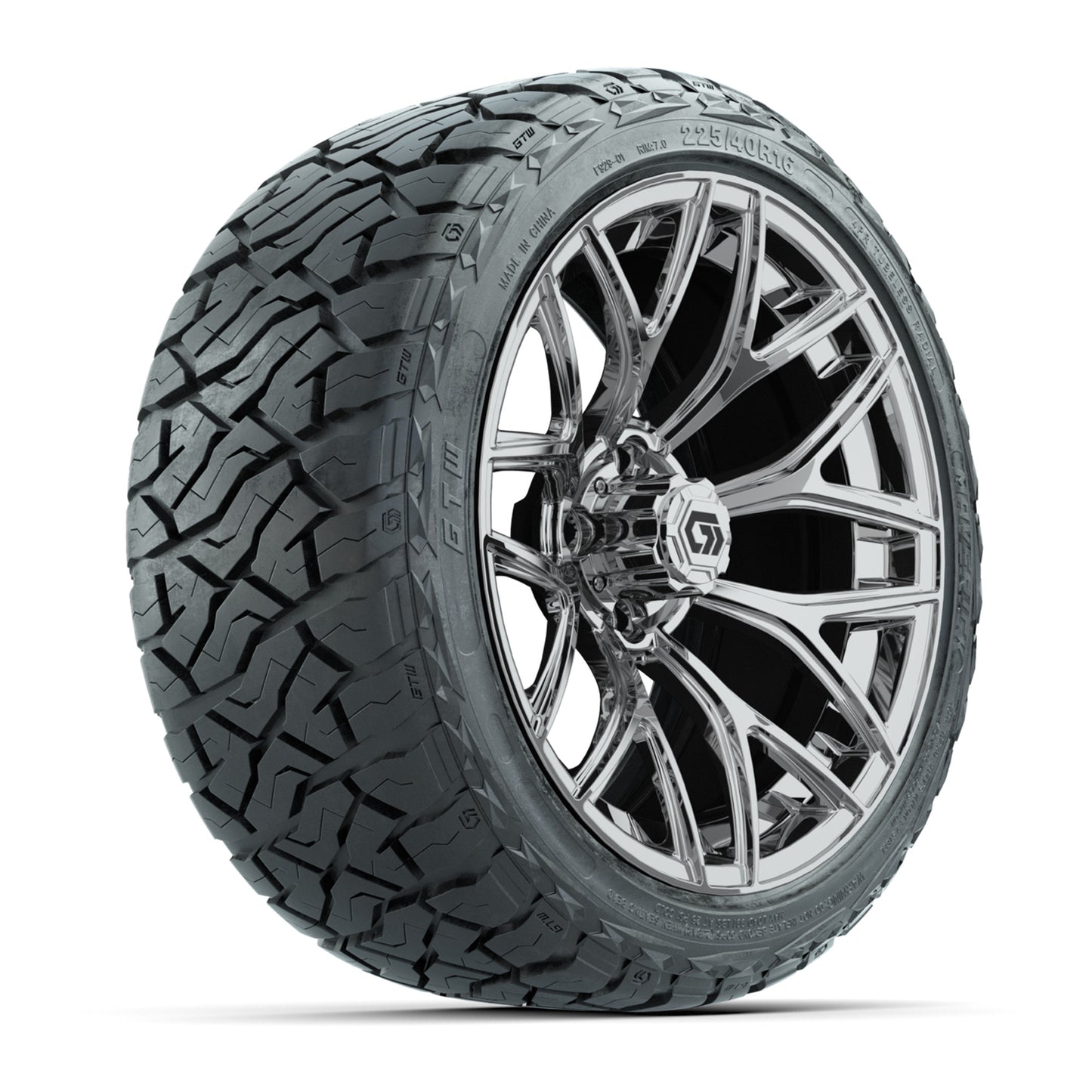 GTW Monaco Chrome 16" Wheels with 225/40-R16 Maverick Street Tires - Full Set
