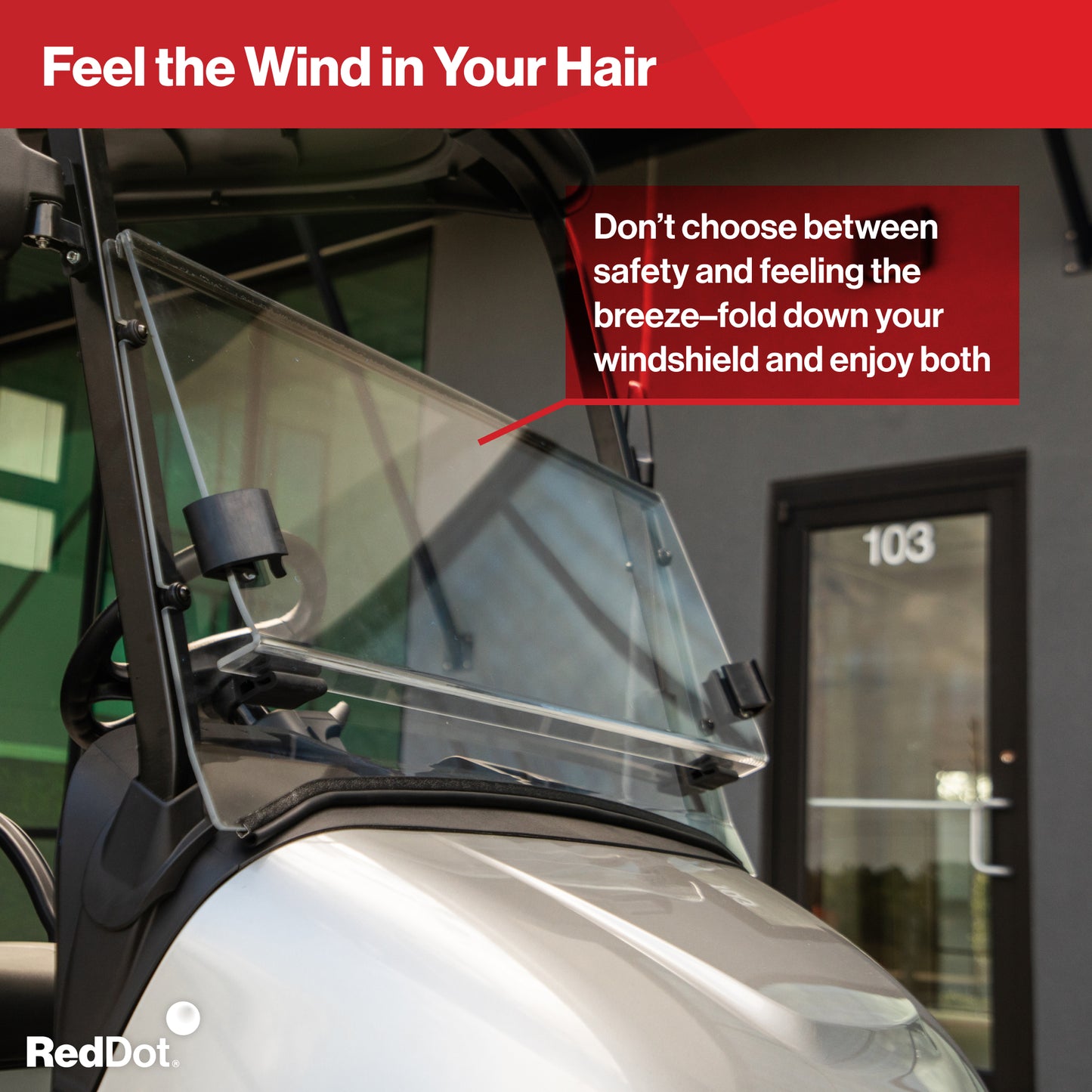 RedDot DACH Apollo Clear Vented Folding Windshield (2025+)