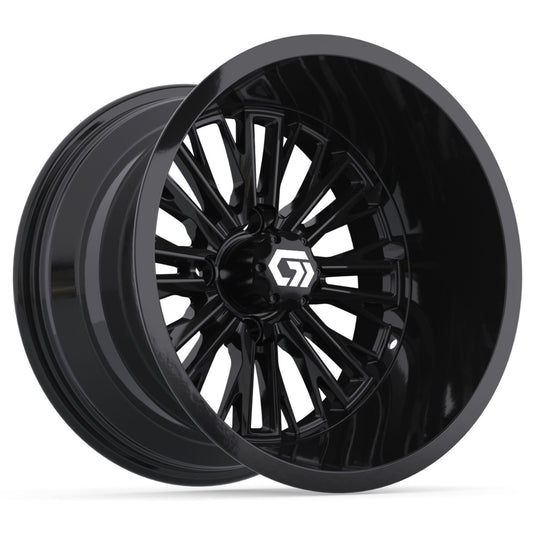GTW® Viper Gloss Black 14" Golf Cart Wheel - Single | Deep Dish
