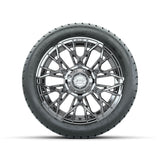 Set of (4) 14 in GTW® Stellar Chrome Wheels with 225/30-14 Mamba Street Tire