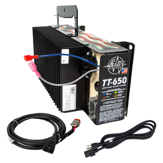Lester TT-650W 48V Battery Charger with Powerwise Cord for EZGO