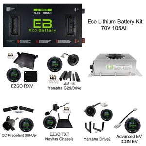 Eco Battery 70V 105Ah LifePo4 Lithium Golf Cart Battery Kit for EZGO TXT