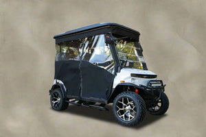 Black Sunbrella Enclosure Denago Rover XL Golf Cart 4 passenger forward MADE USA