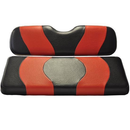 WAVE FRONT SEAT COVER TXT BLACK/RED
