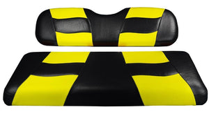 RIPTIDE Black/Yellow Two-Tone Seat Cover for Club Car Preced