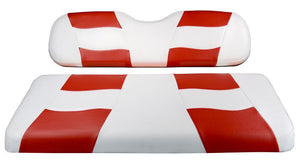 RIPTIDE White/Red Two-Tone Seat Cover for Club Car DS