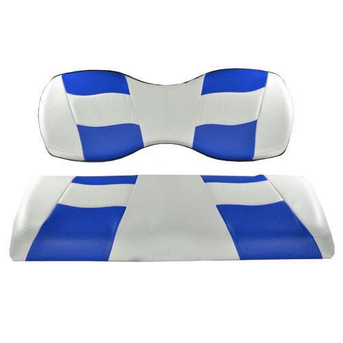 RIPTIDE White/Blue Two-Tone Rear Seat Covers for Genesis150