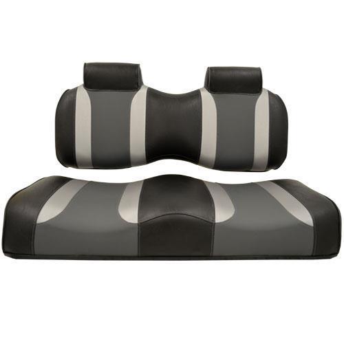 Tsunami Front Seat Cushions Yamaha Drive 1 & 2, Black Silver & Lagoon Grey
