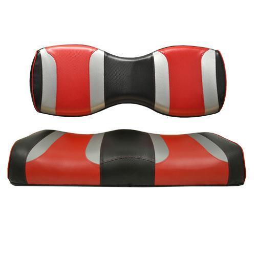 Tsunami Rear Seat Cushions for Genesis 250/300 Seat kit Red Silver Black