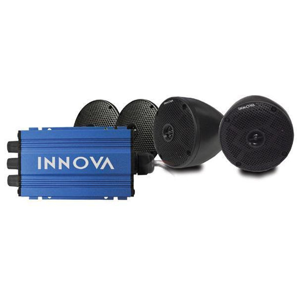 INNOVA 4-Channel Mini-Amp Kit w/ 2 Cone & 2 Coax Speakers