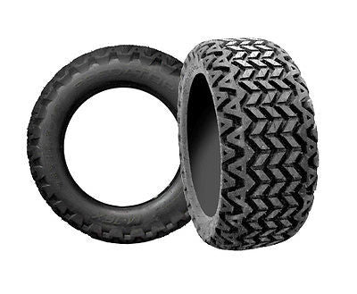 set of 4 23 x 10 x 14 all terrain golf cart tire lifted  mjfx madjax predator