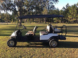 EZGO Club Car Yamaha Golf Cart Extended 6 Passenger Limo 120" Roof Top Black