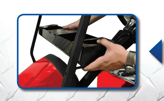 Golf Cart Yamaha Drive g29 carbon Acrylic Console w/ lockable storage cup holder